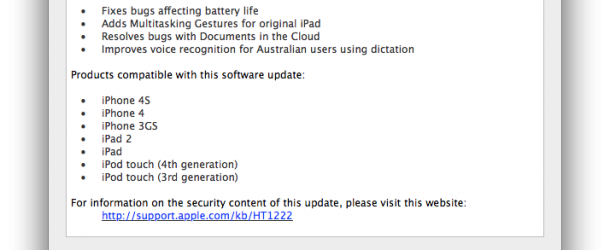 Apple Releases iOS 5.0.1, Claims To Fix Battery Problems